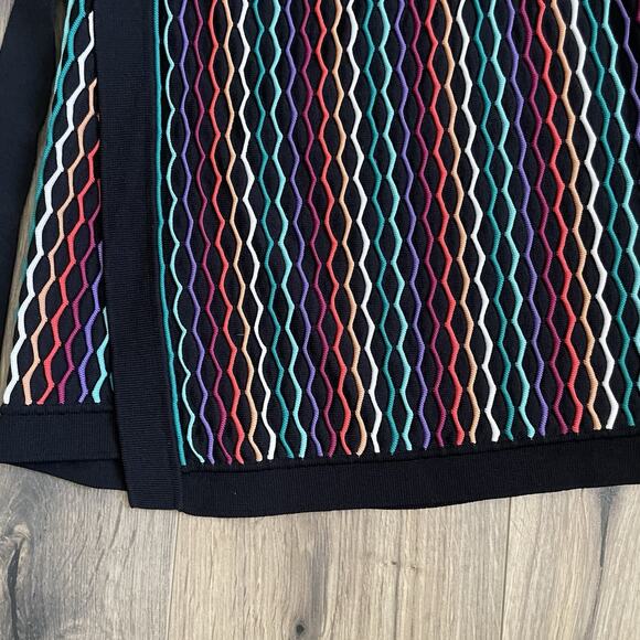 NBD Revolve Benton True Wrap Mini Skirt sz M Color Blush multi Pink and Black - Picture 6 of 12